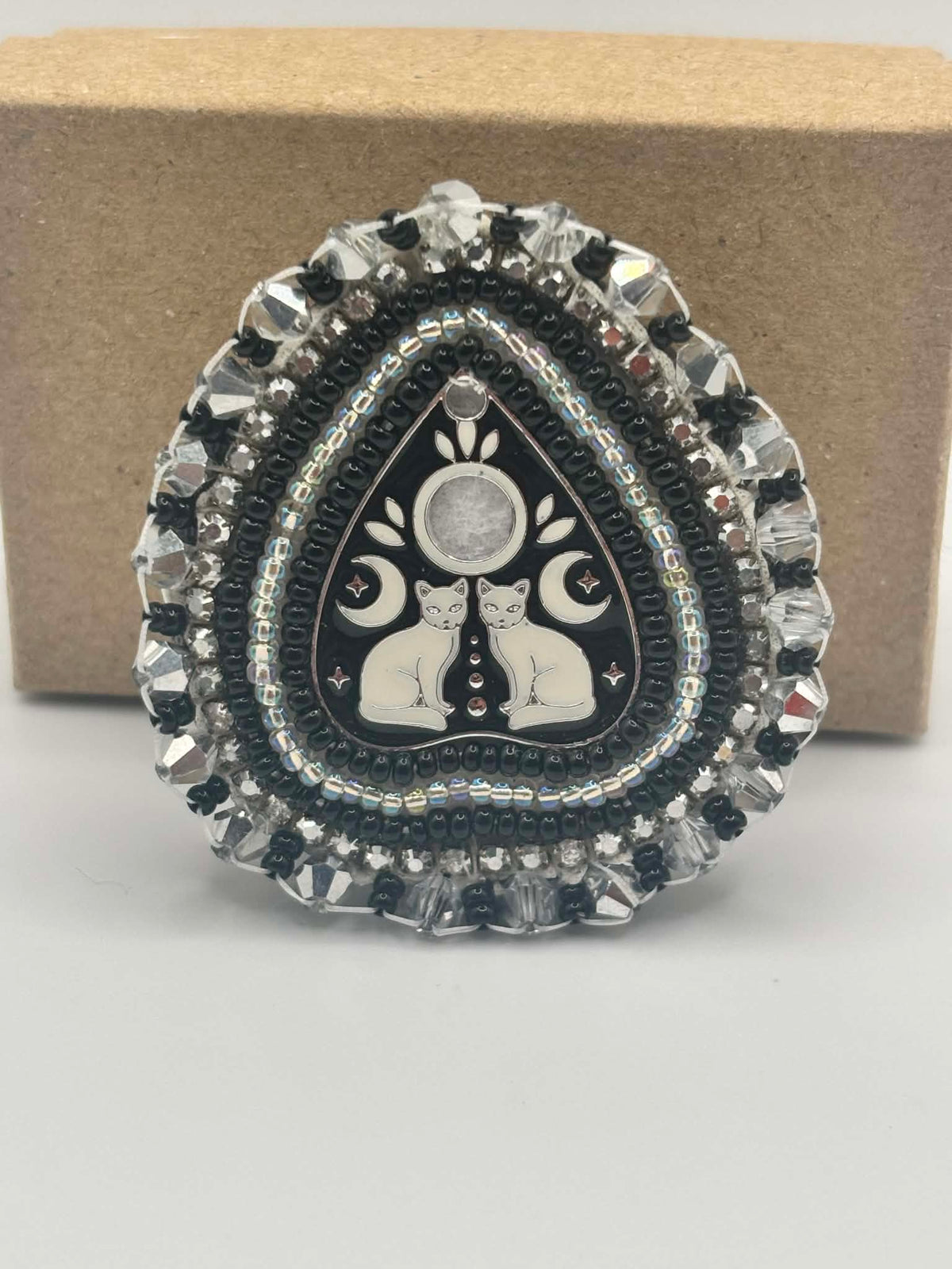 2 Cats Beaded Pop Socket