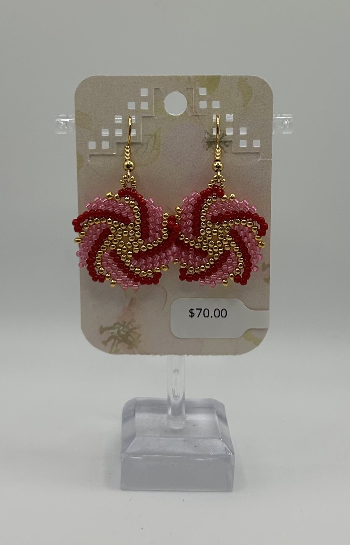 Beaded Earring - Swirl