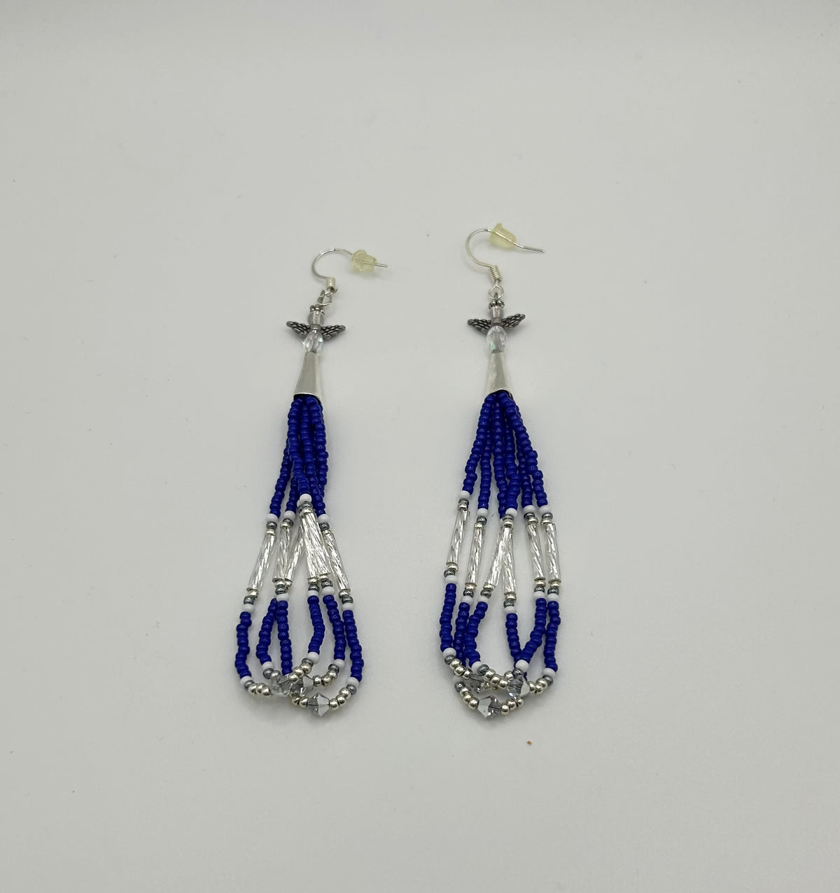 Beaded Long Dangle Loop Earrings
