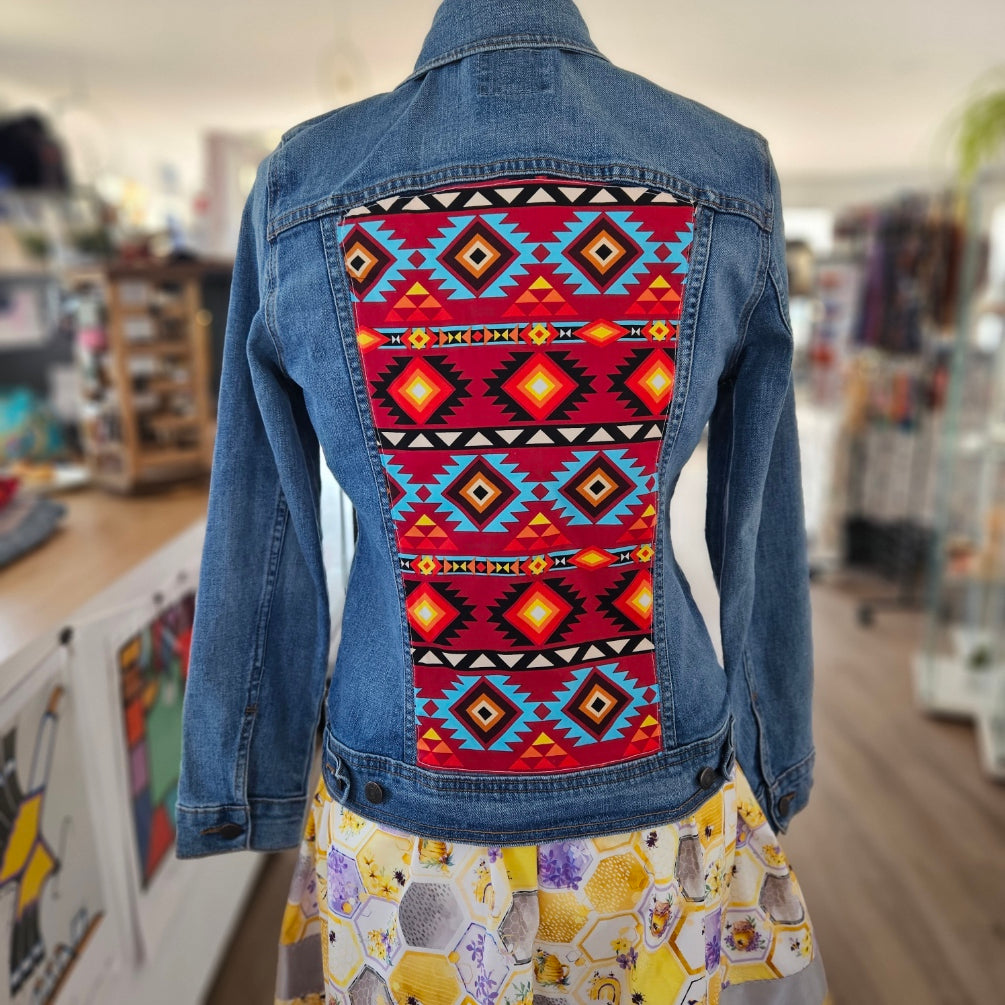 Ribbon Mi'kmaw Jean Jacket