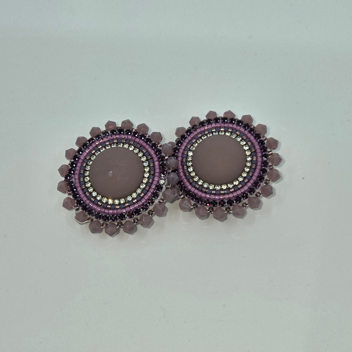 1.5 - 2" Beaded Stud Earrings- Sandra Sack