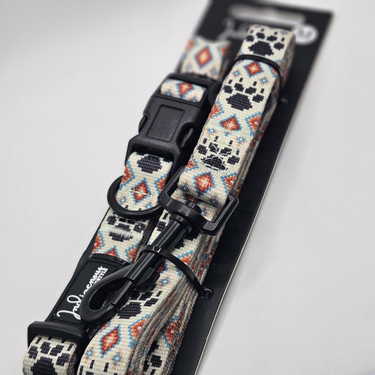 Leash And Collar set Paw Print