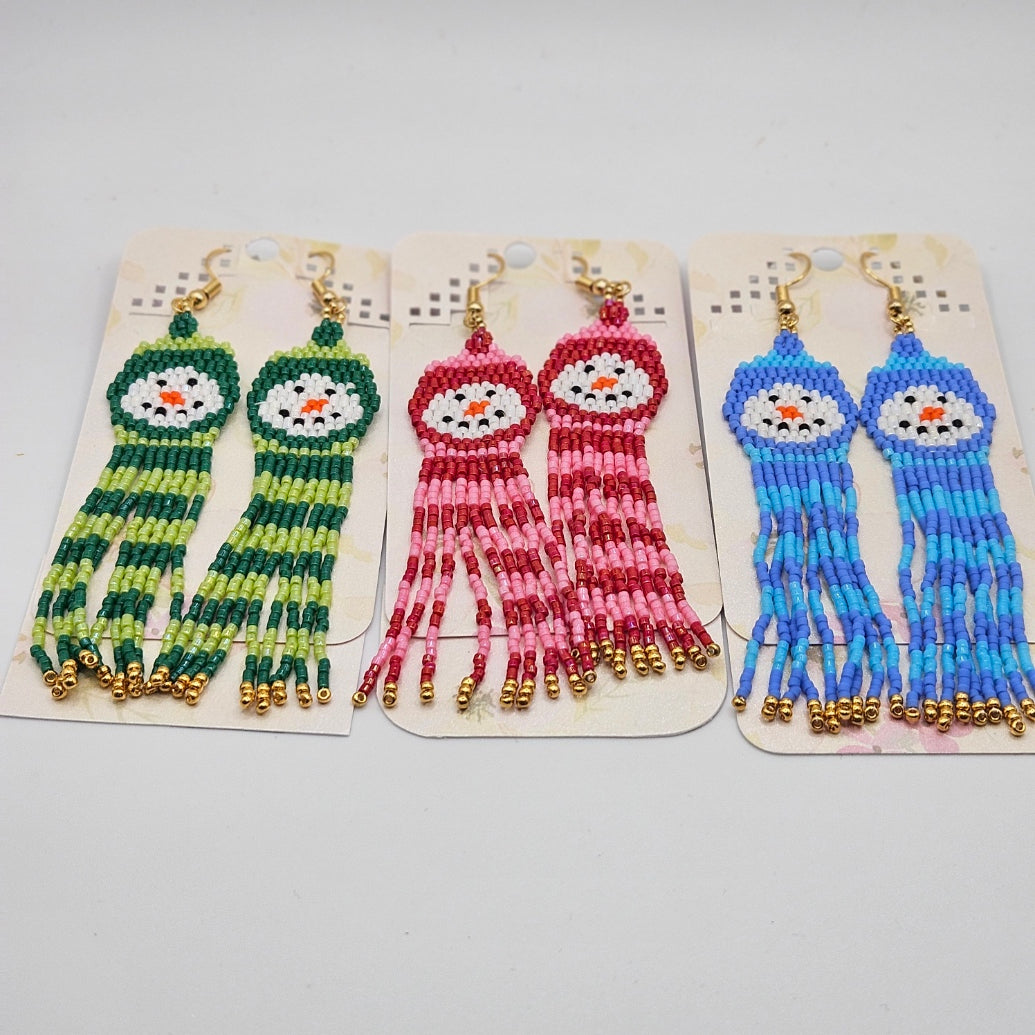 Snowman Long Dangle