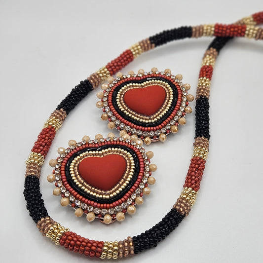 Earring Lanyard Set Brown