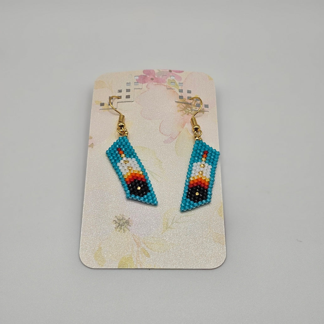 Feather Brick Earrings