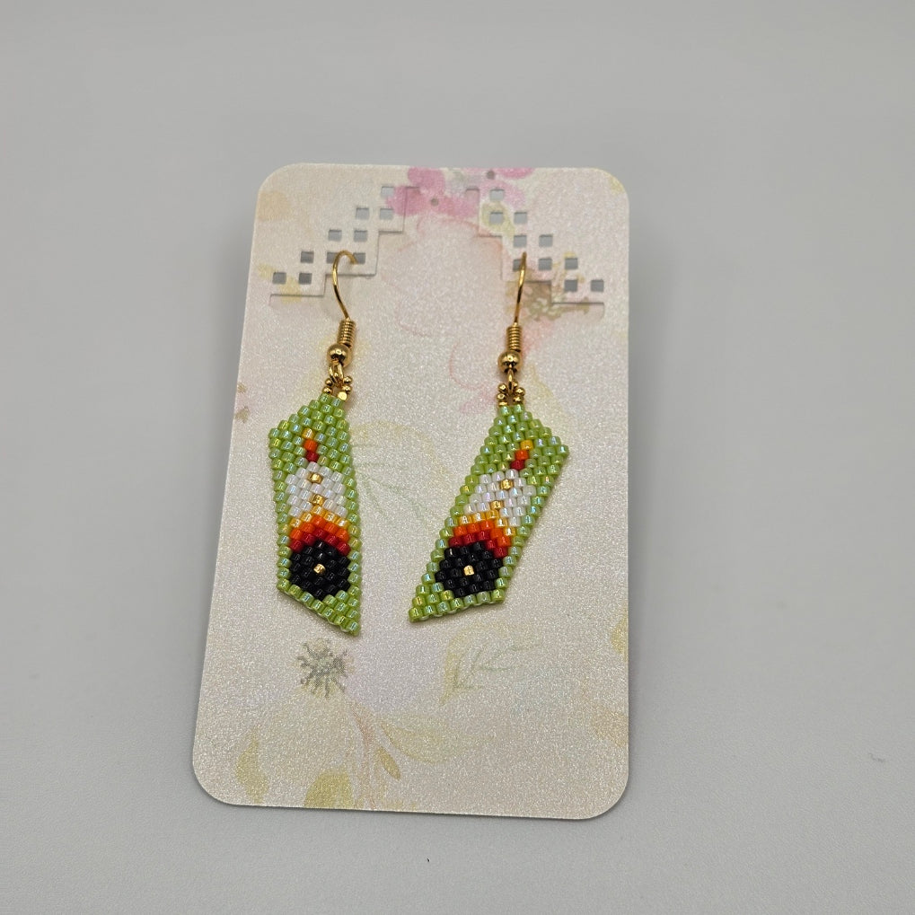 Feather Brick Earrings