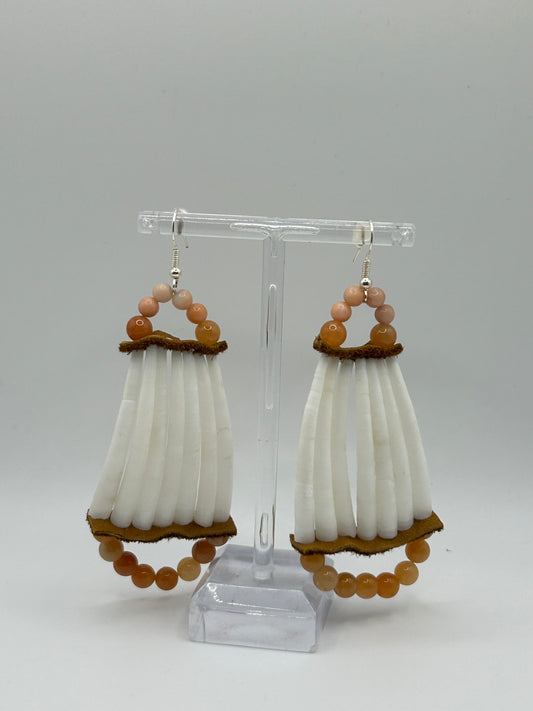 Long Dentalium Earrings - Large