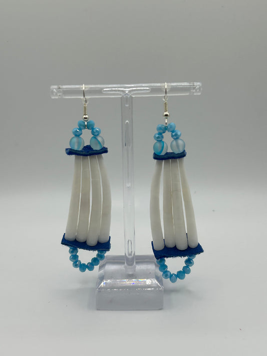 Long Dentalium Earrings - Medium