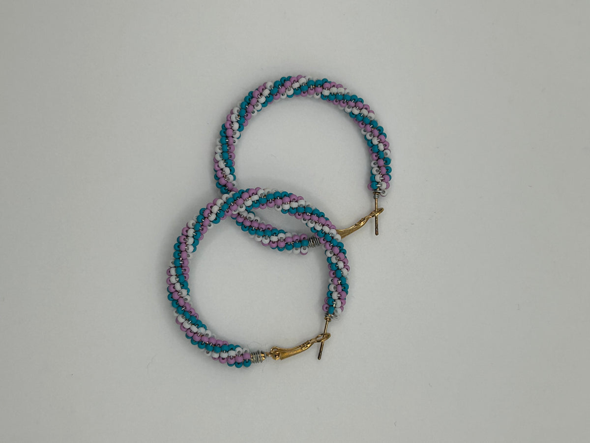 Beaded Hoop Earrings - Christine Mason