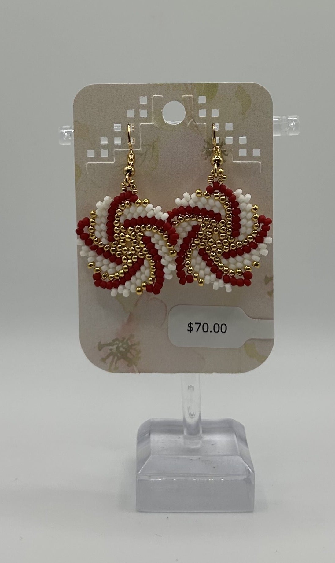 Beaded Earring - Swirl