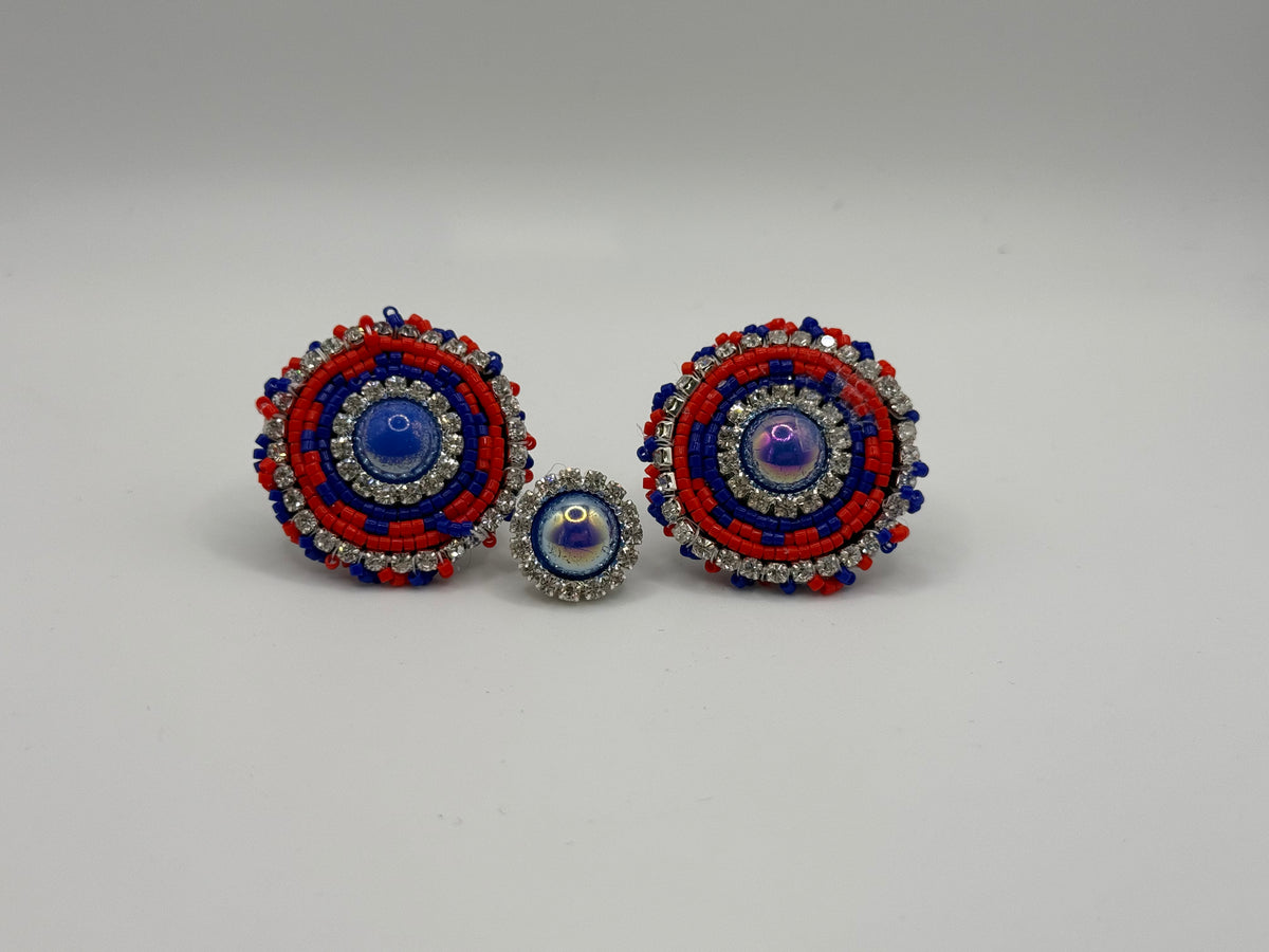 Large Beaded Cufflink