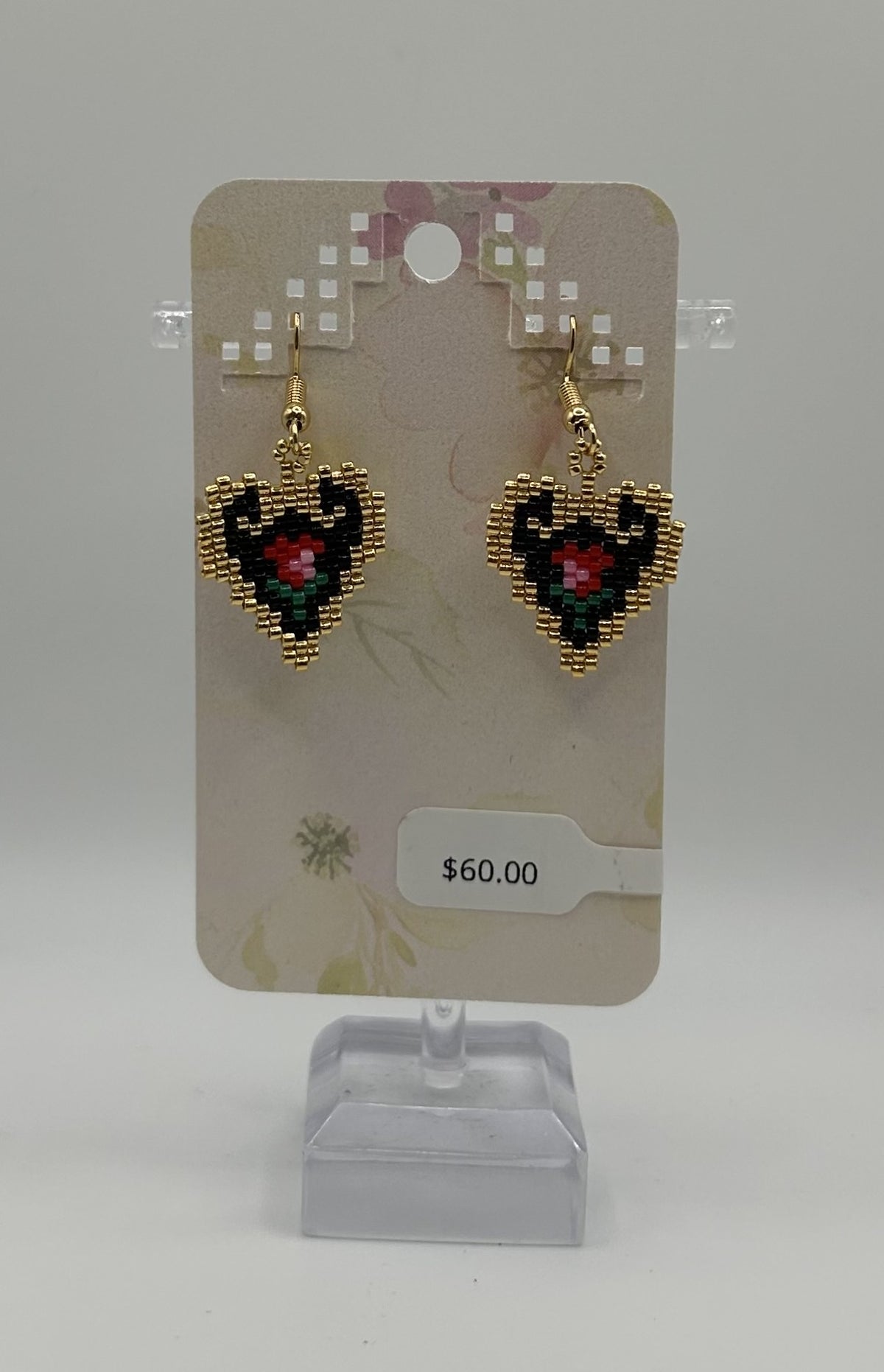 Beaded Earring - Heart