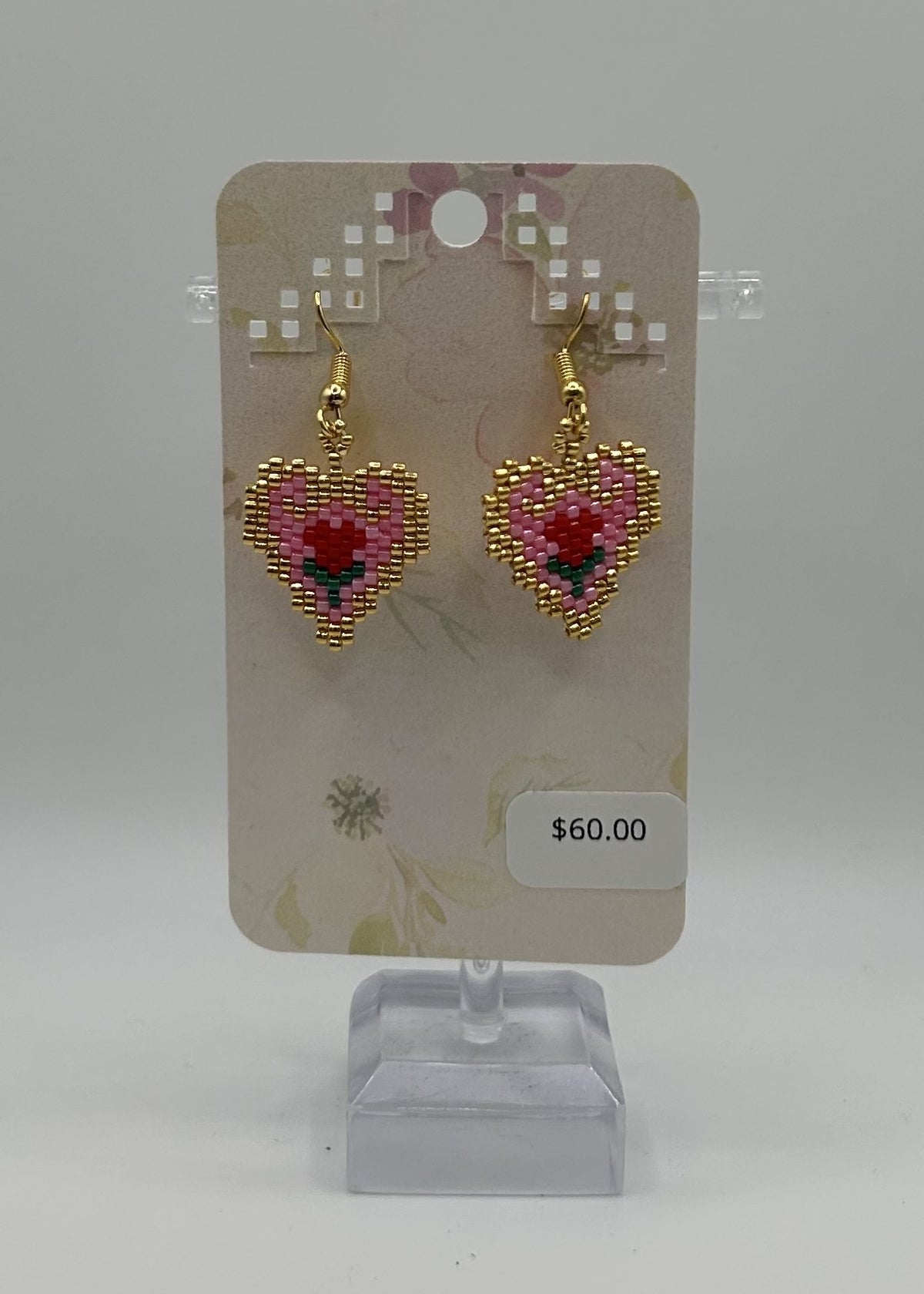 Beaded Earring - Heart
