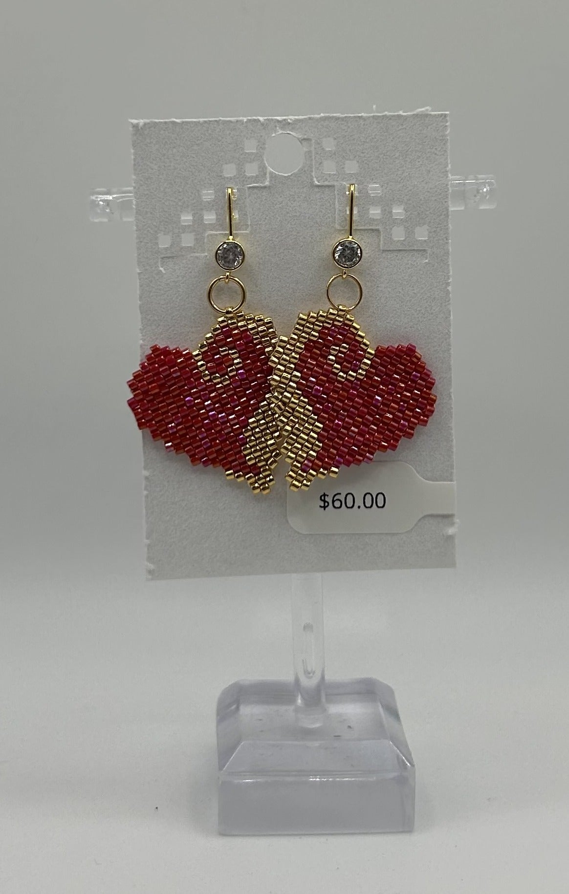 Beaded Earring - Heart