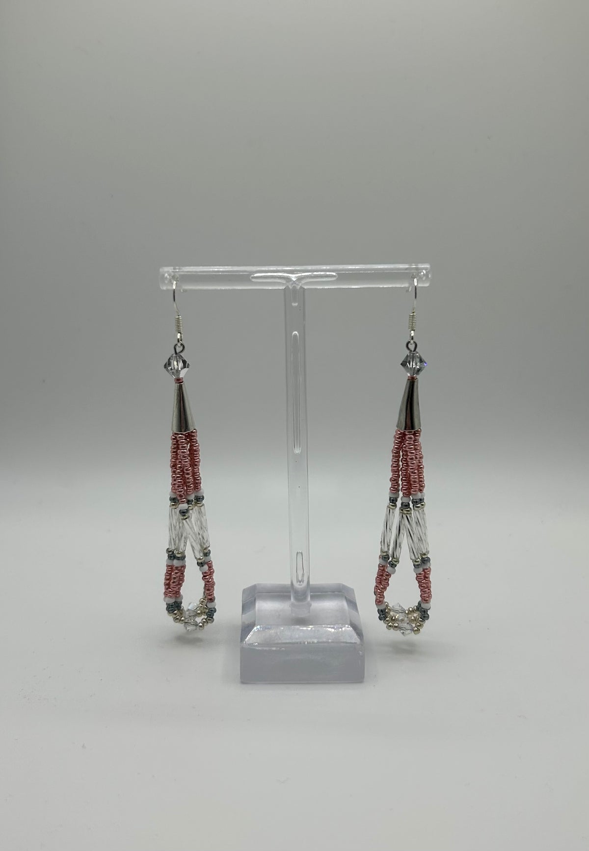Beaded Long Dangle Loop Earrings