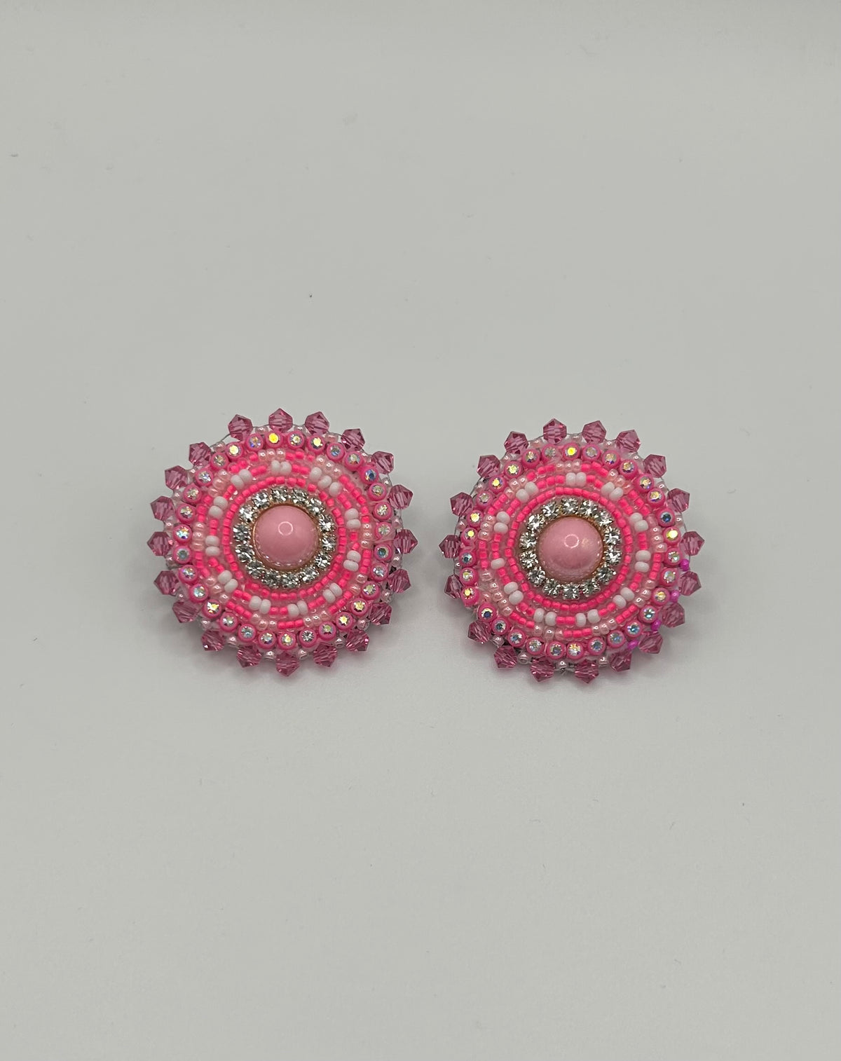 Round Gem Earrings - Assorted