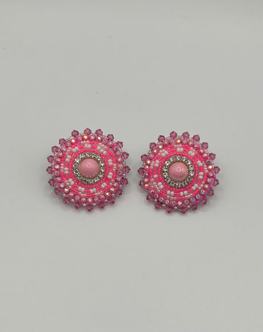 Round Gem Earrings - Assorted