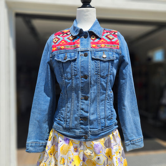 Ribbon Mi'kmaw Jean Jacket