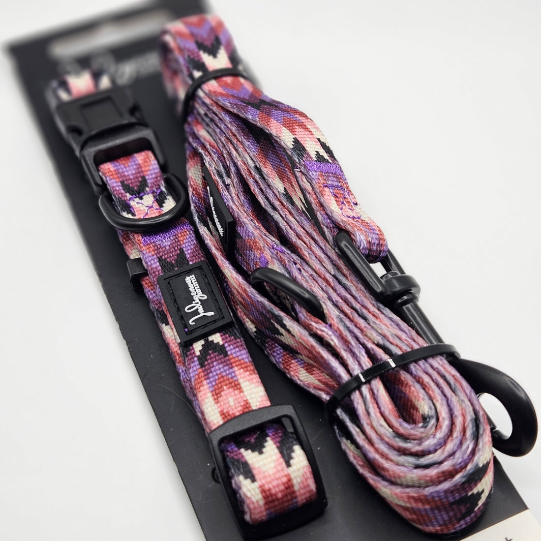 Leash And Collar Set Chevron