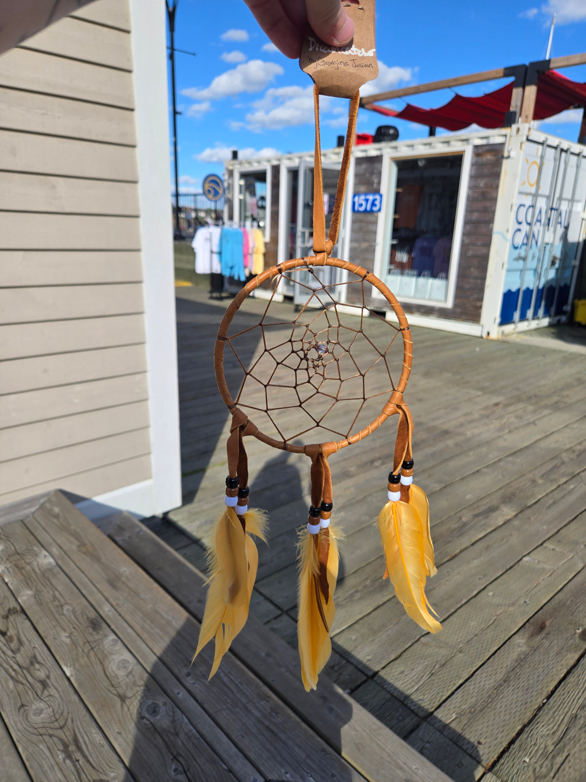 5" Dreamcatcher with feathers