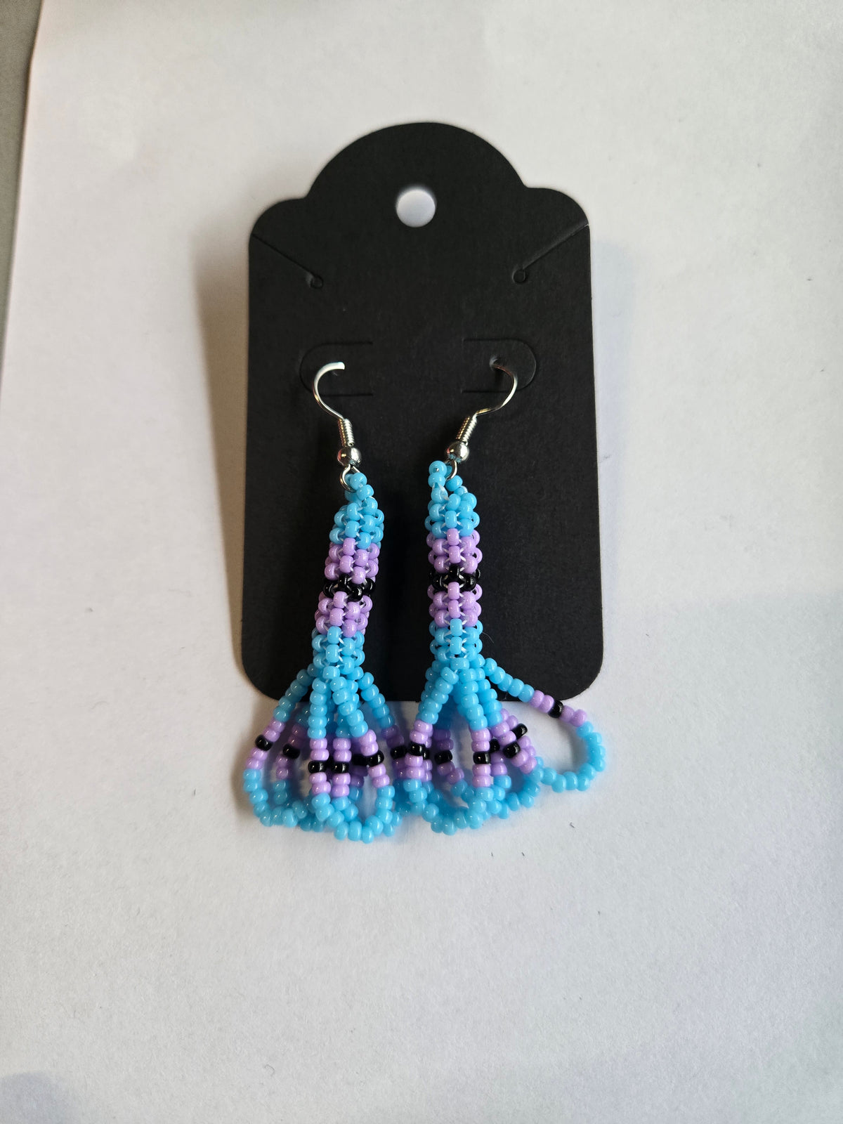 Peyote Stitch Loop 2" Dangle Earrings