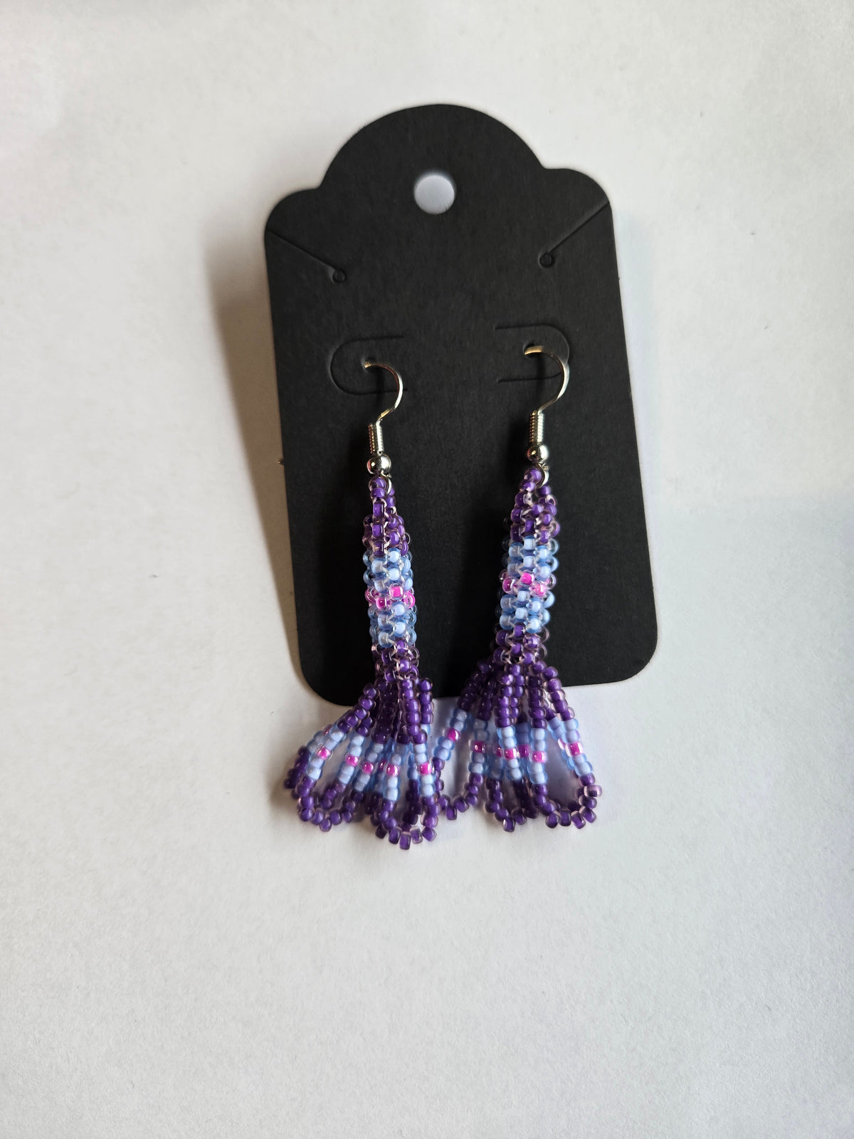 Peyote Stitch Loop 2" Dangle Earrings