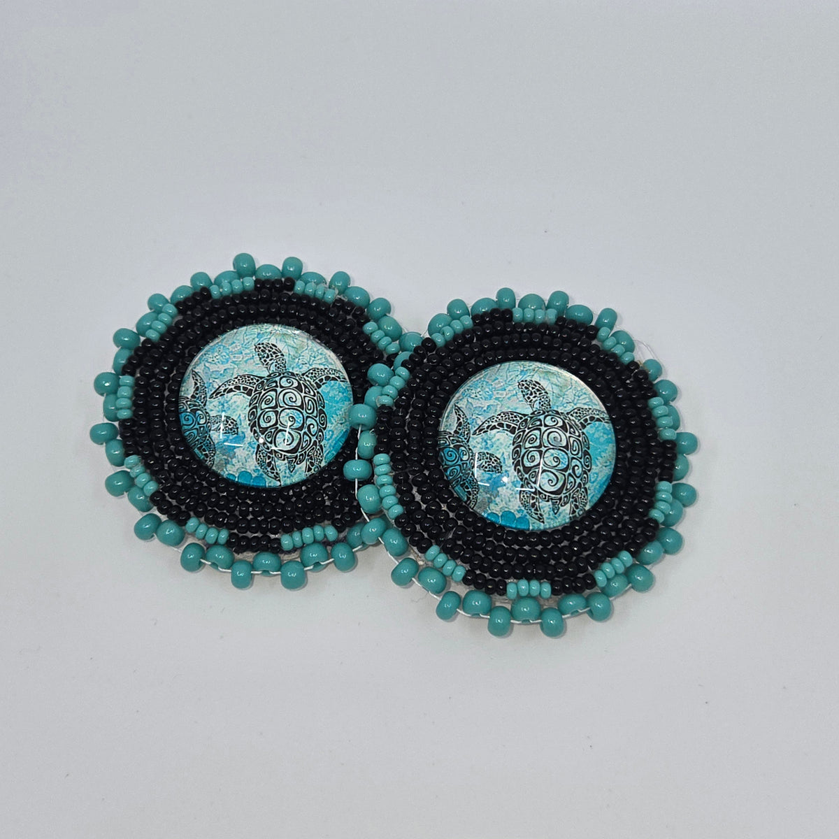 1.5 - 2" Beaded Stud Earrings- Sandra Sack