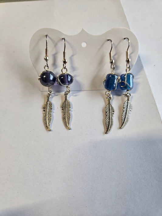Assorted Feather Earring Pair Set