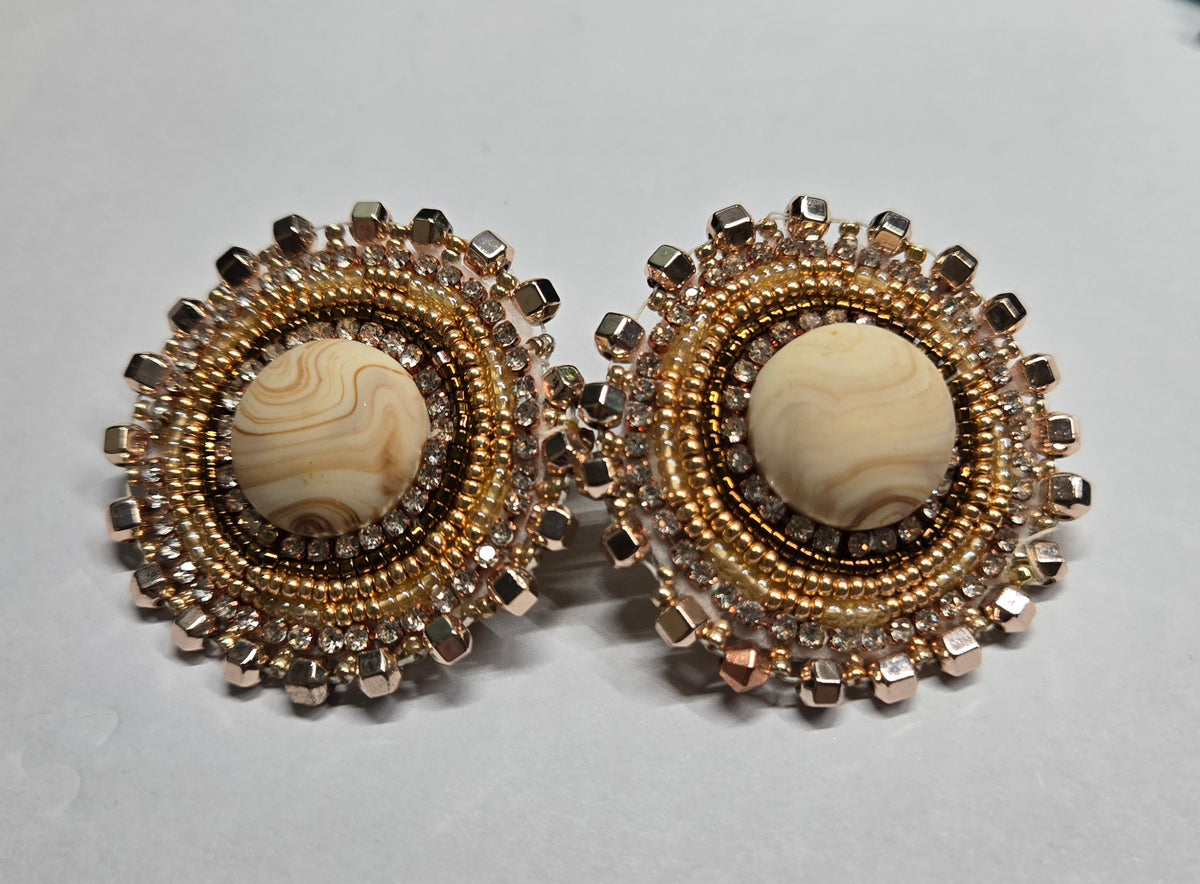 Miscellaneous 2'' Medallion Earrings