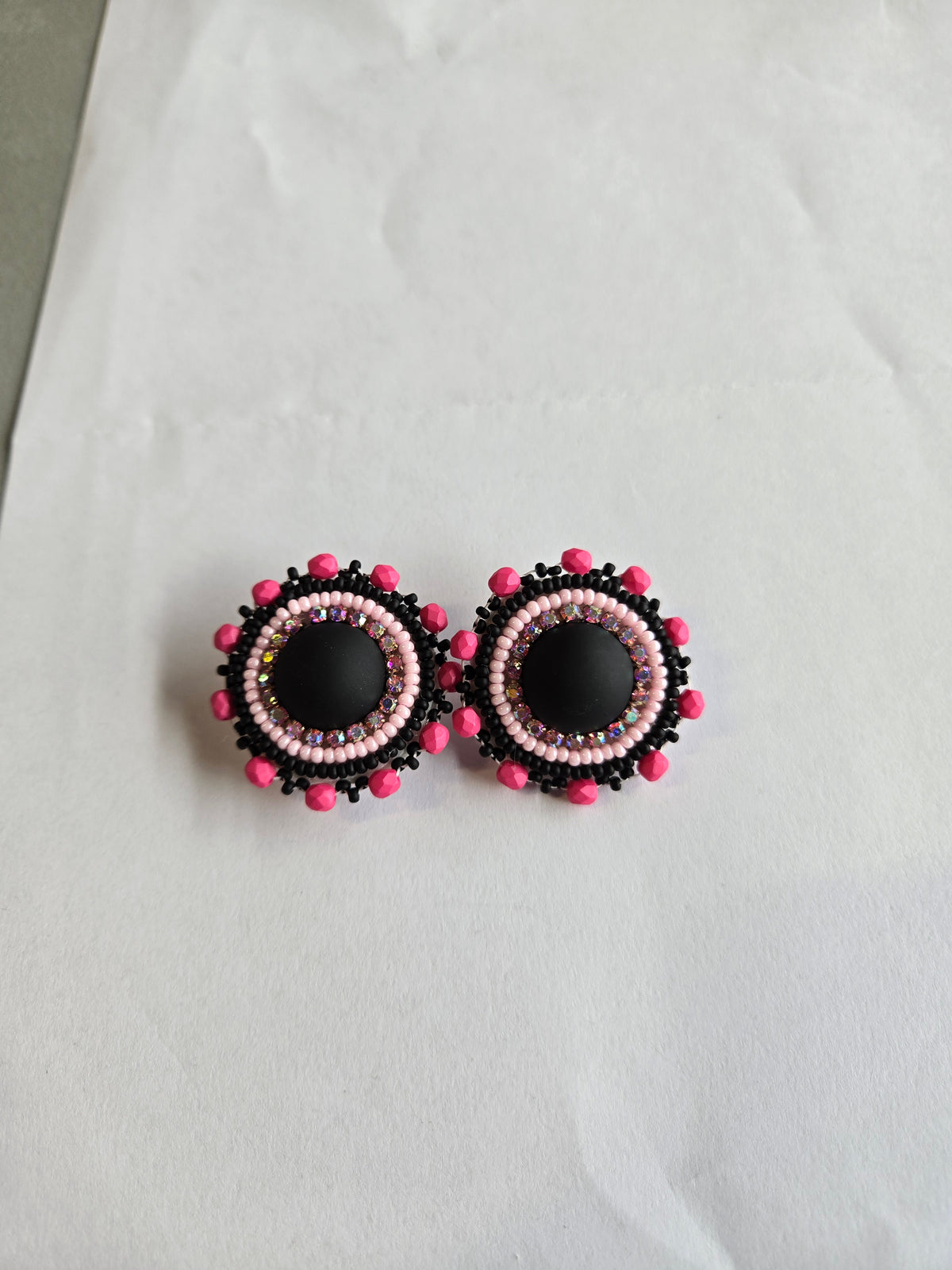 Circular Beaded Studs- Halle Knight