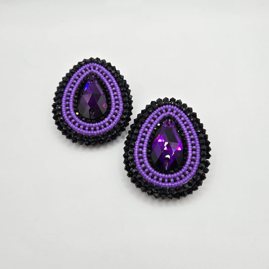 2" to 3"Large Beaded Studs- by Siobhan Beach