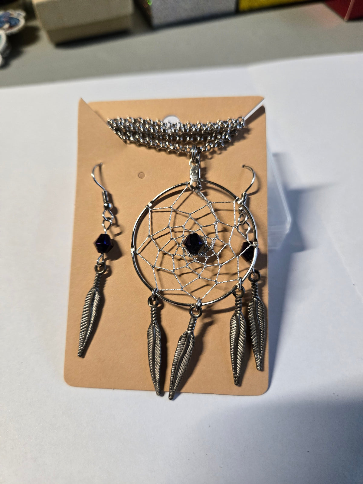 Dreamcatcher Necklace and Earring Set