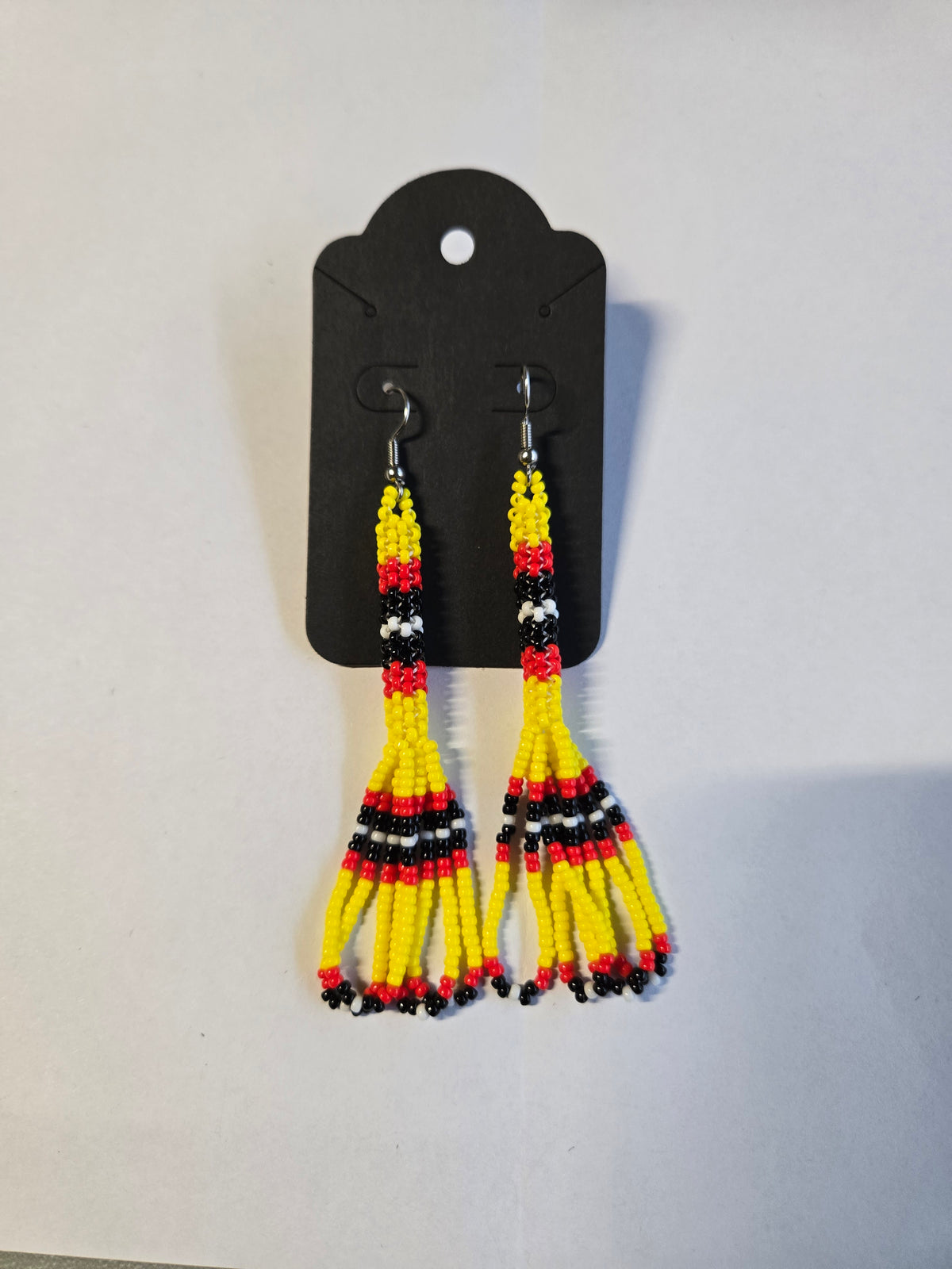 Peyote Stitch Loop 3" Dangle Earrings
