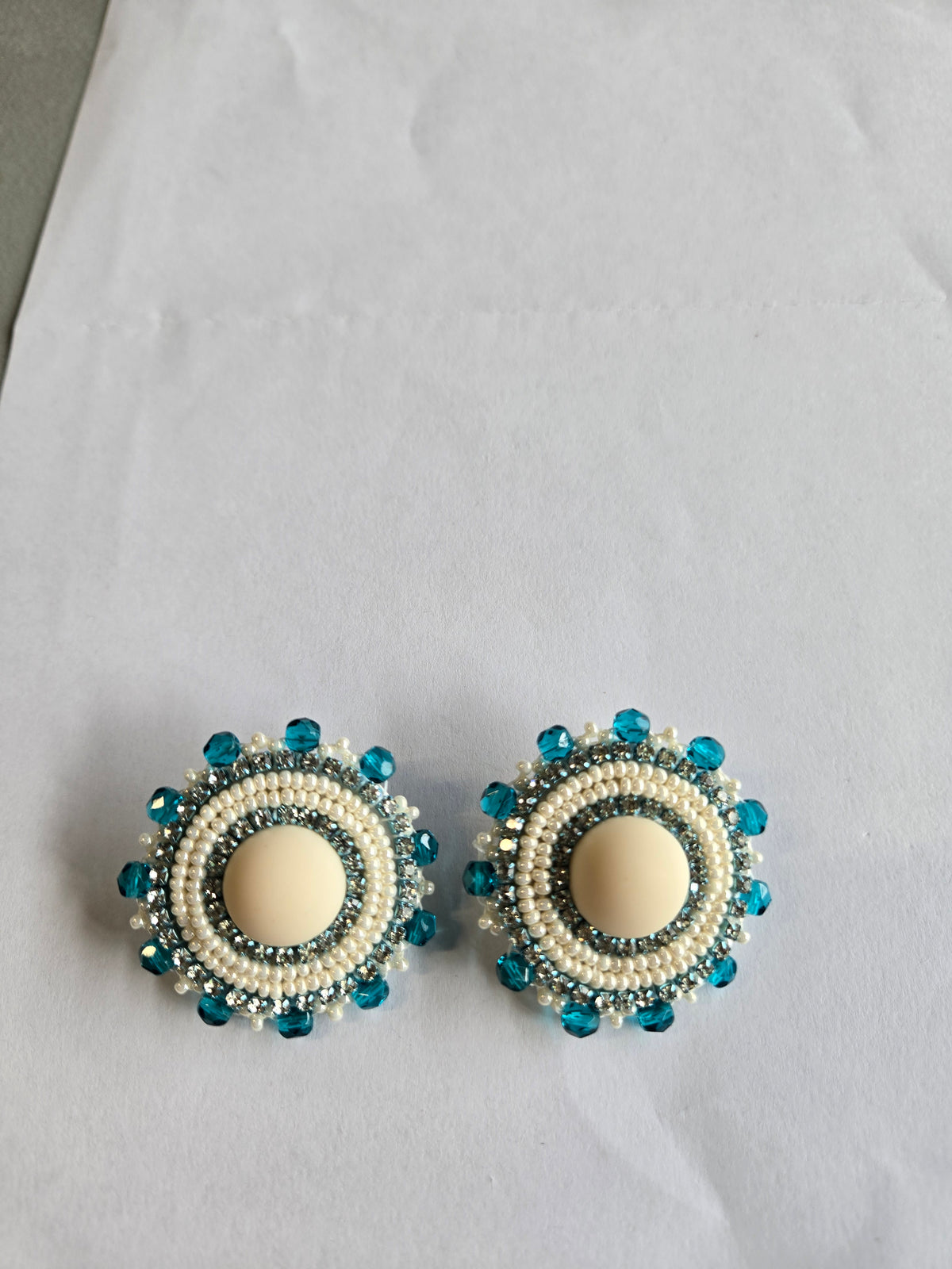 Circular Beaded Studs- Halle Knight