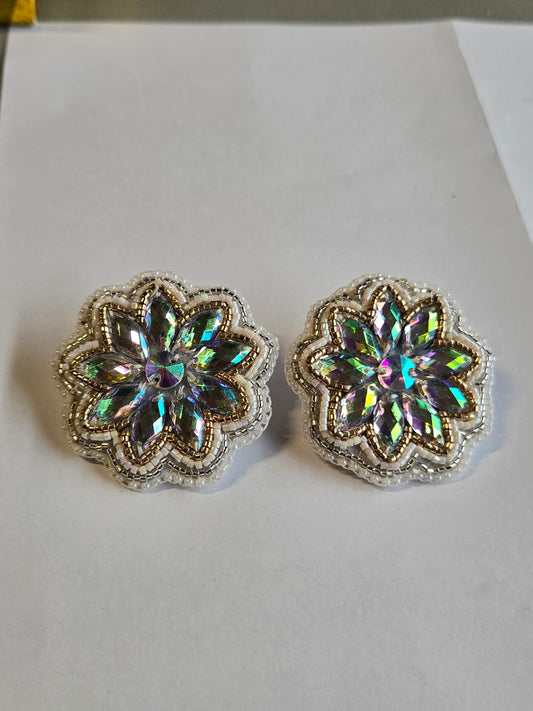 2.5- 3" Assorted Beaded Earrings- Stud
