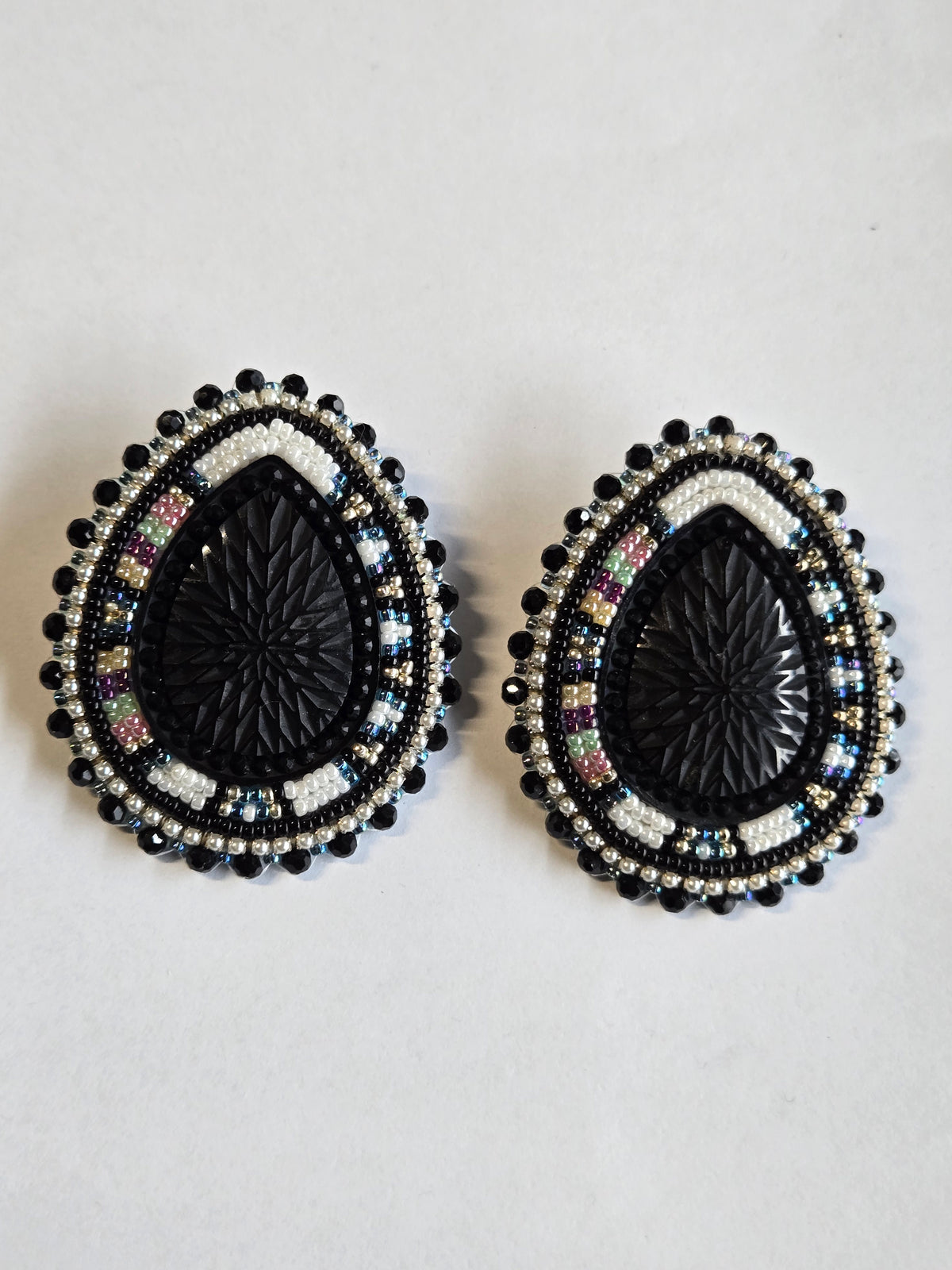 2.5- 3" Assorted Beaded Earrings- Stud