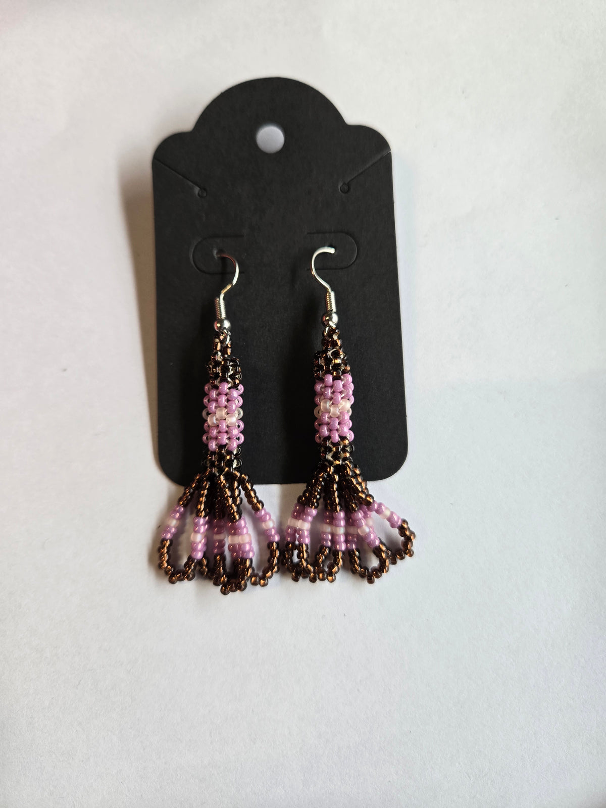 Peyote Stitch Loop 2" Dangle Earrings