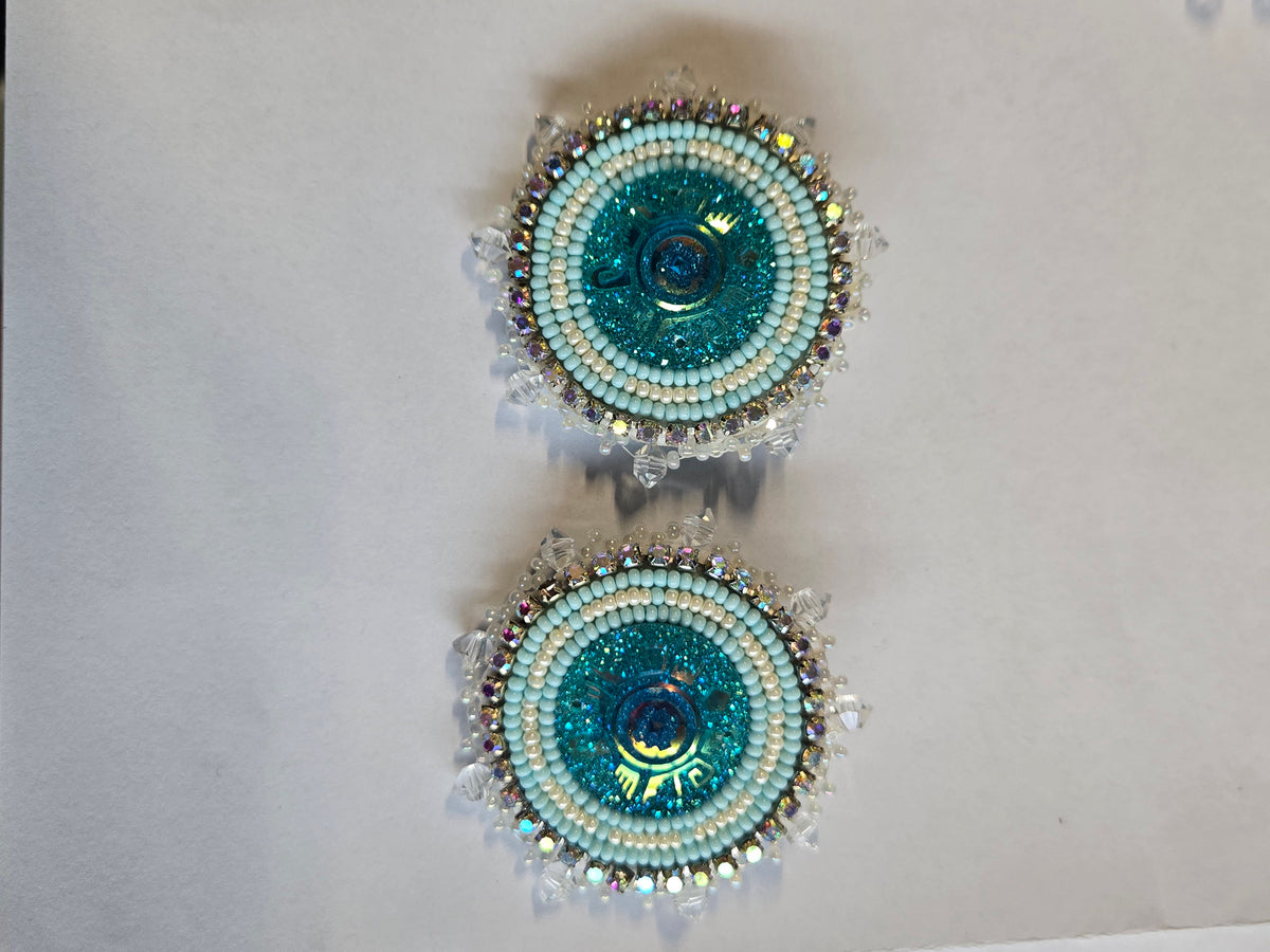 2.5- 3" Assorted Beaded Earrings- Stud