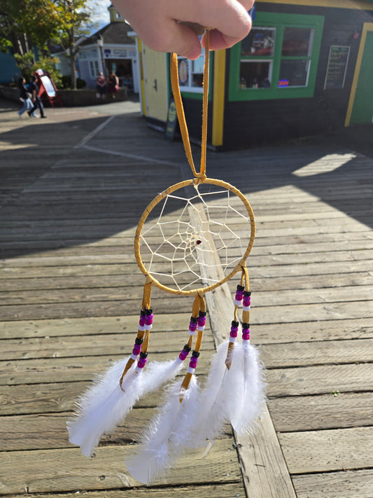 5" Dreamcatcher with feathers