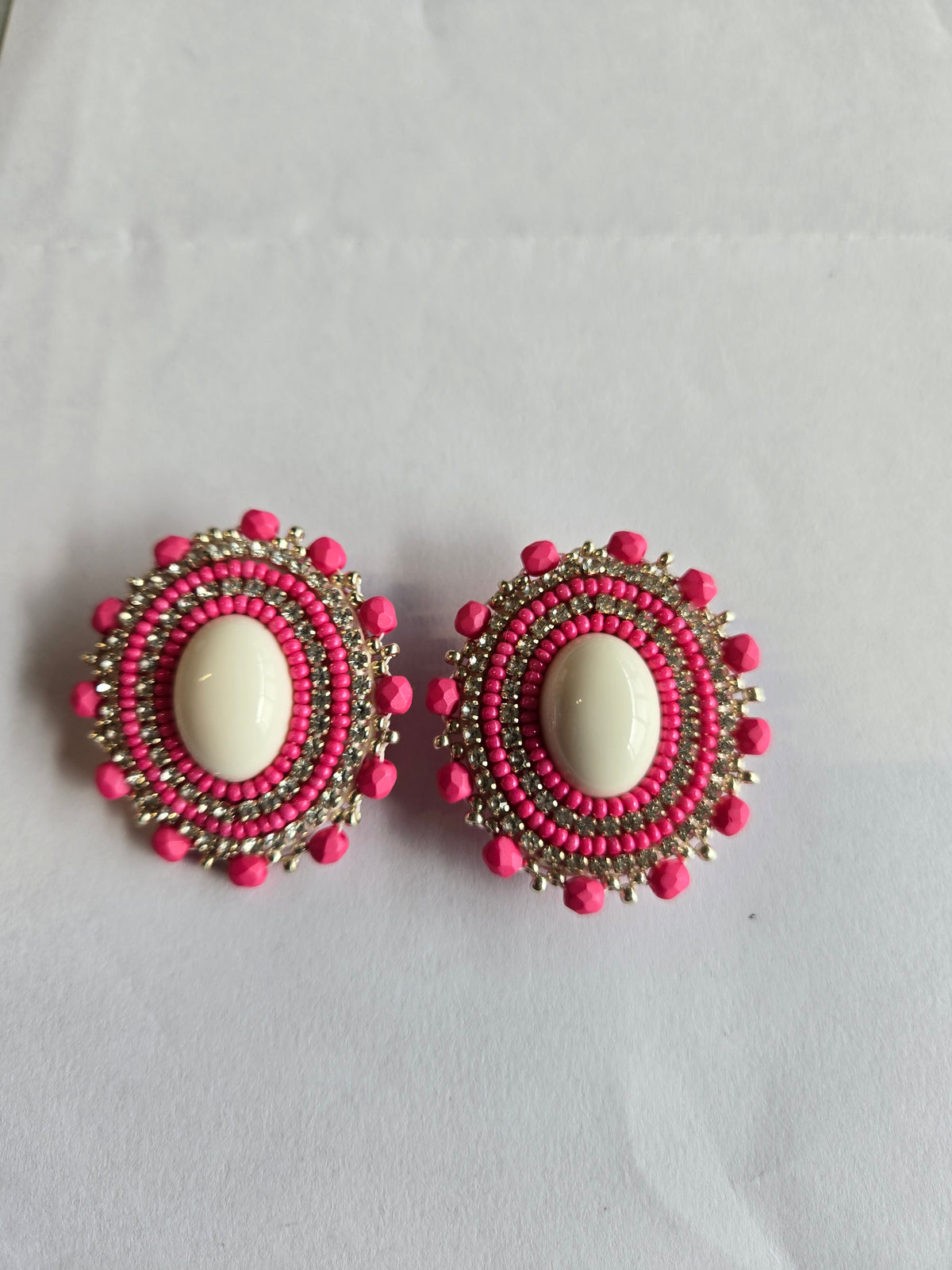 Circular Beaded Studs- Halle Knight