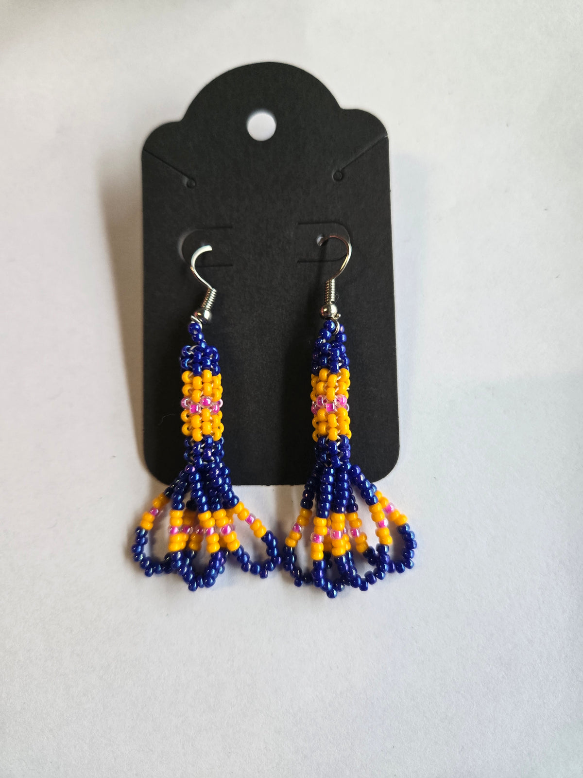 Peyote Stitch Loop 2" Dangle Earrings